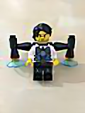 LEGO Minifigure-Agent Jack Fury with Parachute Backpack and Attachments-Ultra Agents-UAGT005-Creative Brick Builders